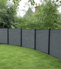 Fine Line Slatted Fence Panel Set - 1.8 m Height (Anthracite Grey)